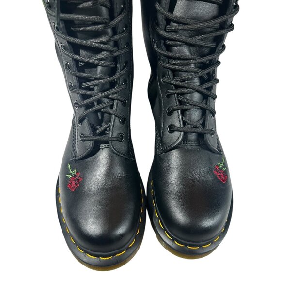 Dr. Martens 1914 Vonda Rose Appliqué Leather Boots – Women’s 9 | Rare & Sold Out - Picture 4 of 8